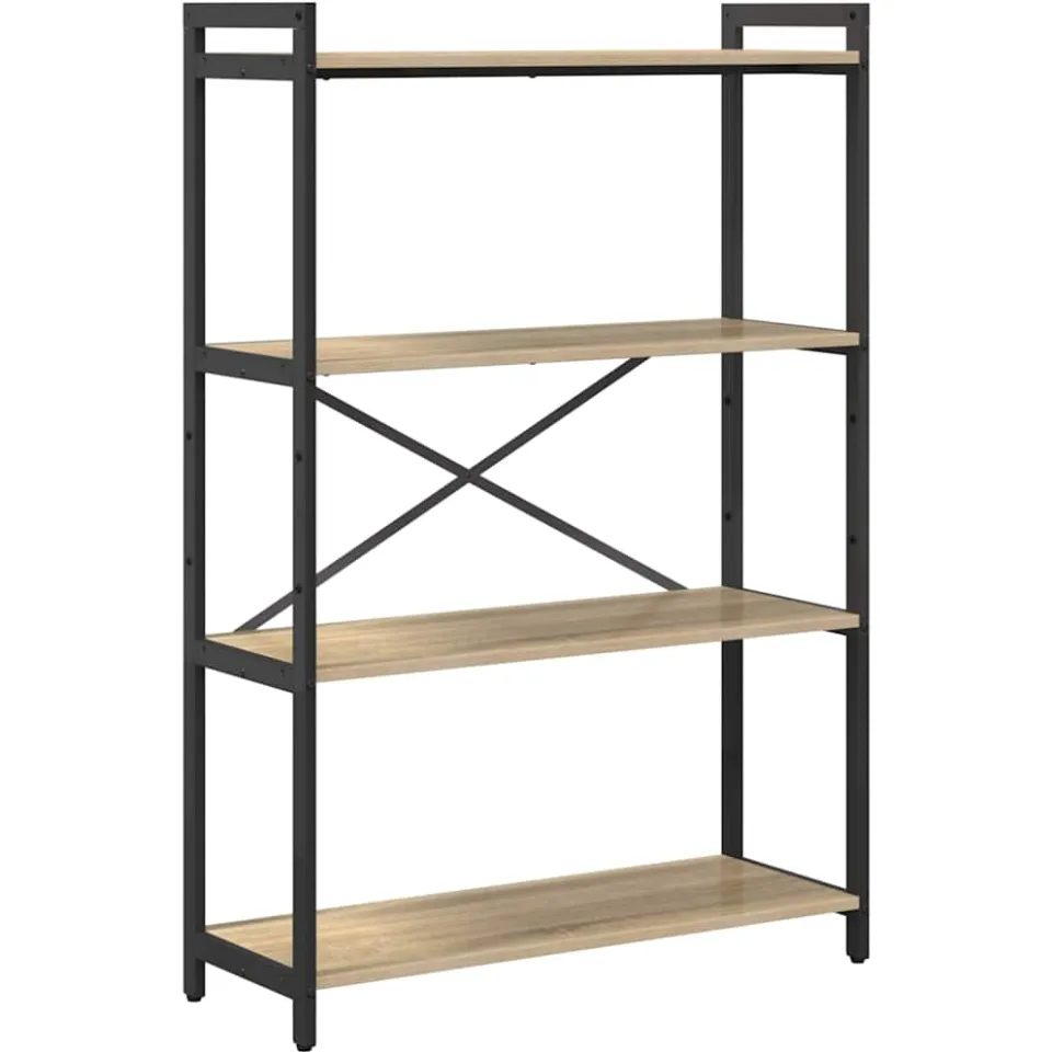 vidaXL Boekenkast 80 x 30 x 120 cm Bewerkt hout Sonoma Eiken Bruin