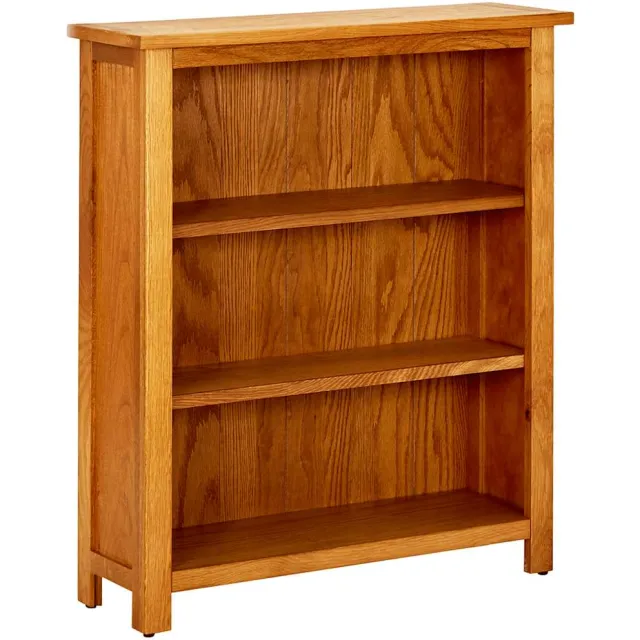 vidaXL Boekenkast met 3 schappen 70x22,5x82 cm massief eikenhout Bruin