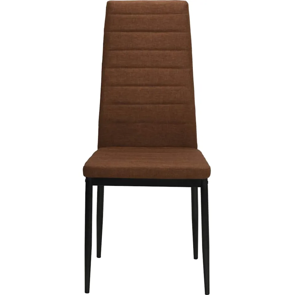 vidaXL Eetkamerstoelen 2 st stof bruin, foto 3