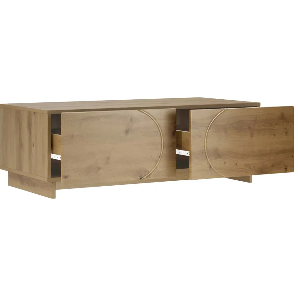 vidaXL Salontafel Artisanaal eiken 102 x 50,5 x 35 cm Bewerkt hout Bruin