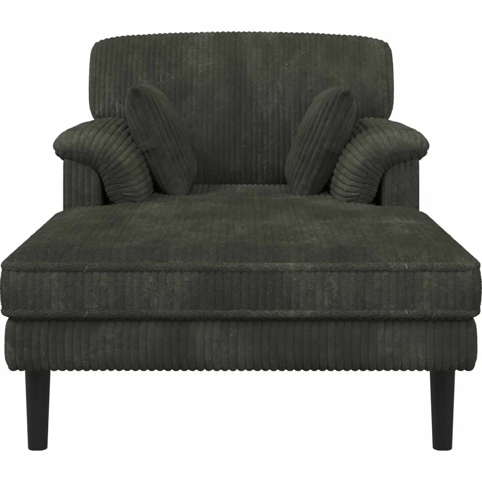 vidaXL Chaise longue Antraciet Katoenen stof Anthraciet