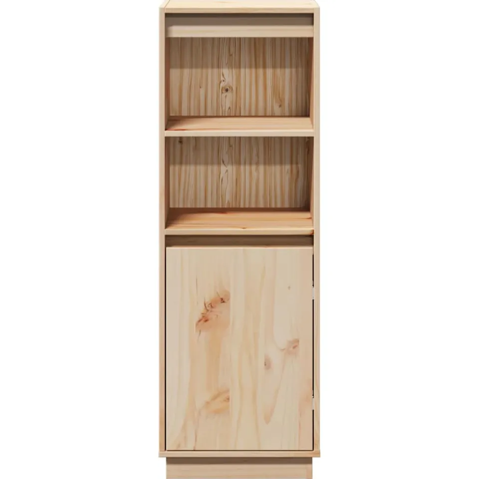 vidaXL Hoge kast 37x34x110 cm massief grenenhout bruin, foto 2