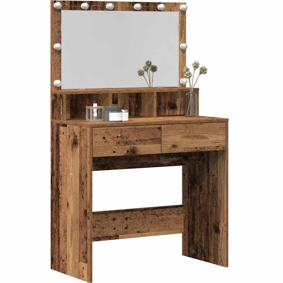 vidaXL Plafondtafel Oudhout 80 x 41 x 134,5 cm Bewerkt hout Bruin