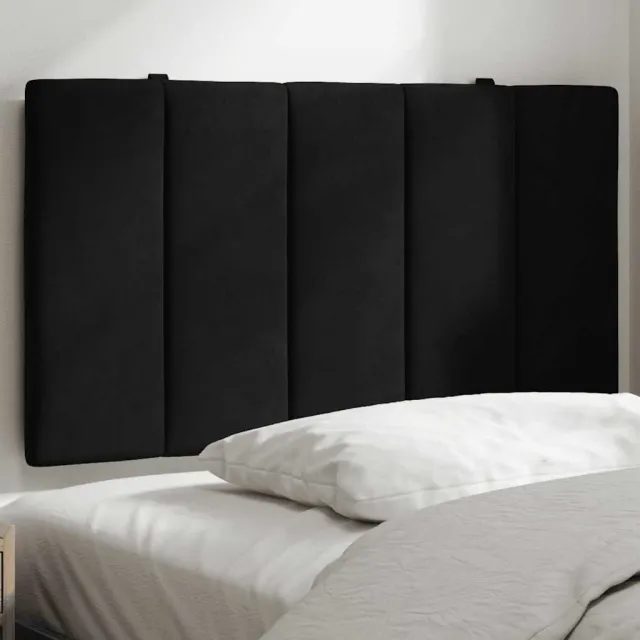 vidaXL Hoofdbordkussen "Hanko" 90 cm fluweel zwart