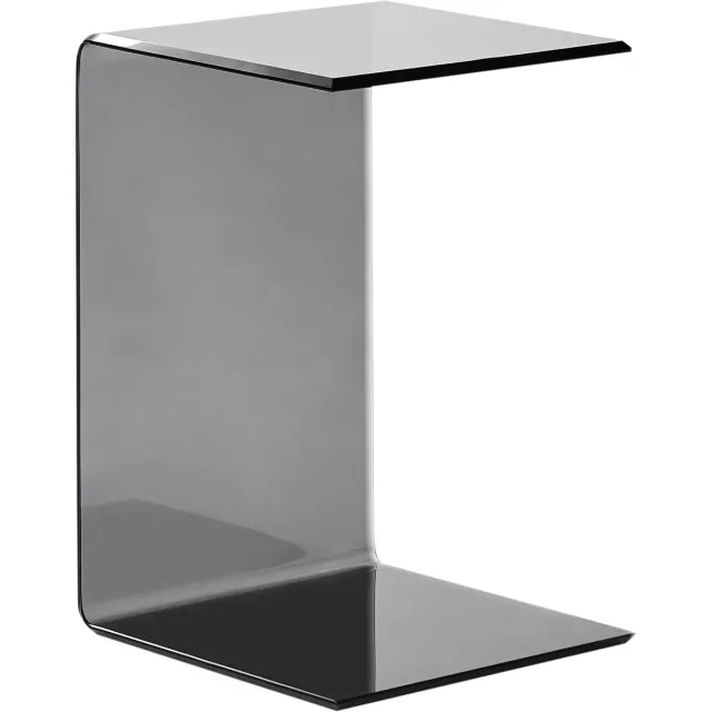Beliani LOURDES - Bijzettafel - Zwart - Veiligheidsglas