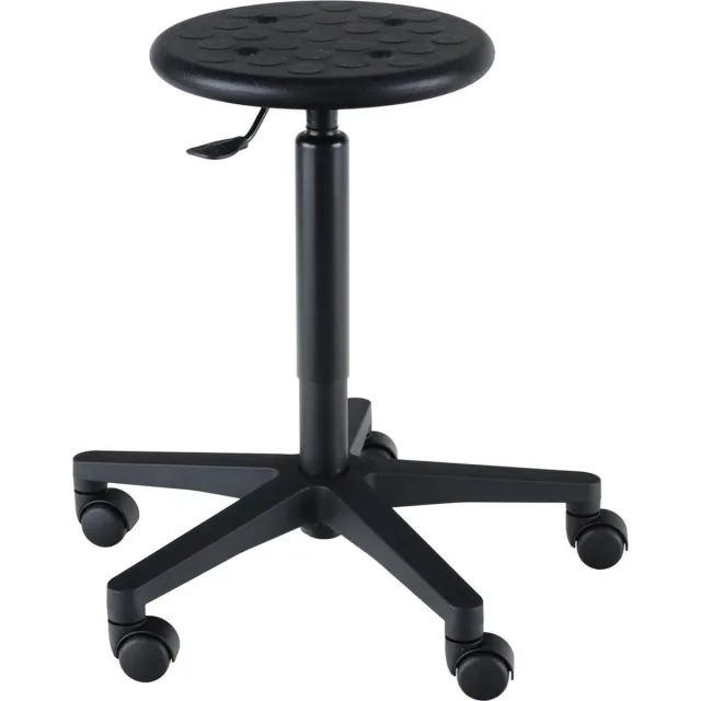 Wesjon PEB3025 eco - Tabouret Kruk - PUR zitting - hoogte verstelbaar - wielen zwart