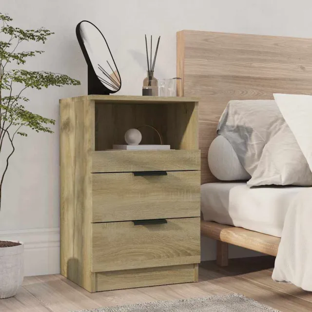 vidaXL Nachtkastje bewerkt hout sonoma eikenkleurig, foto 2