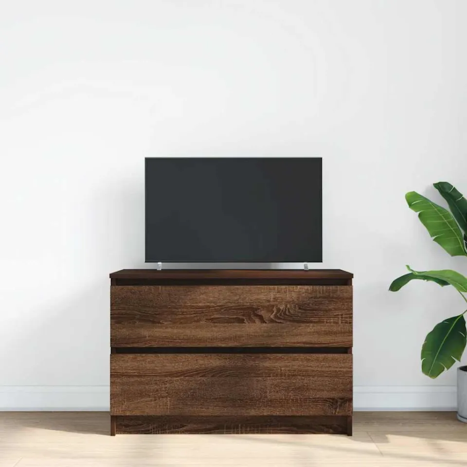 vidaXL Tv-meubel 80x35x54 cm spaanplaat bruin eikenkleurig, foto 2