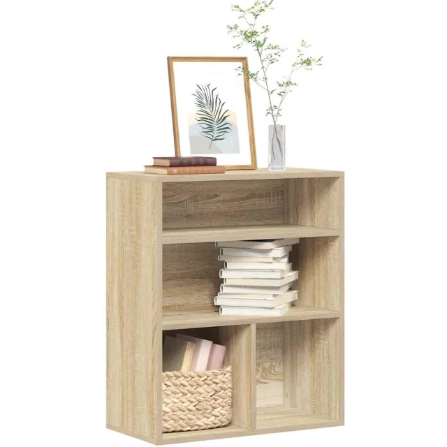vidaXL Boekenkast 60x30x71,5 cm bewerkt hout sonoma eikenkleurig Bruin