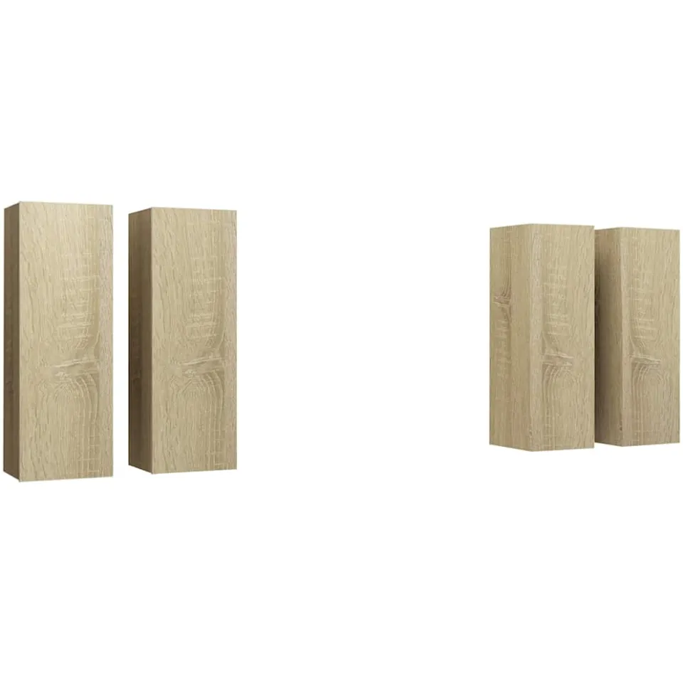 vidaXL Tv-meubelen 4 st 30,5x30x90 cm bewerkt hout sonoma eikenkleurig, foto 3