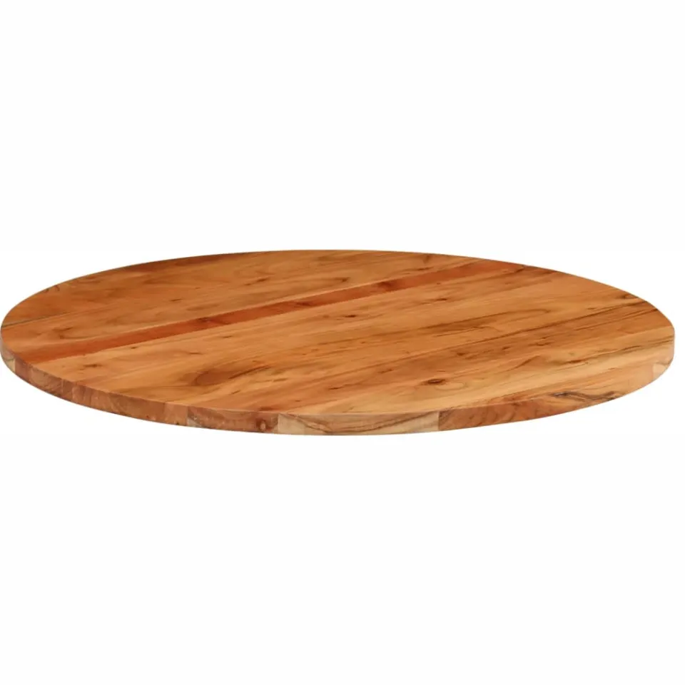 vidaXL Tafelblad rond Ø 80x2,5 cm massief acaciahout Bruin
