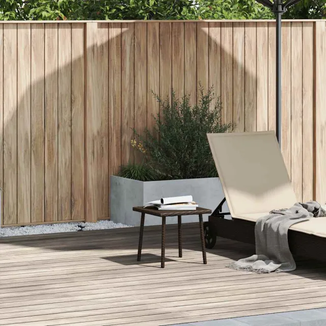 vidaXL Tuin salontafel rechthoekig 40x40x37 cm poly rattan bruin, foto 2