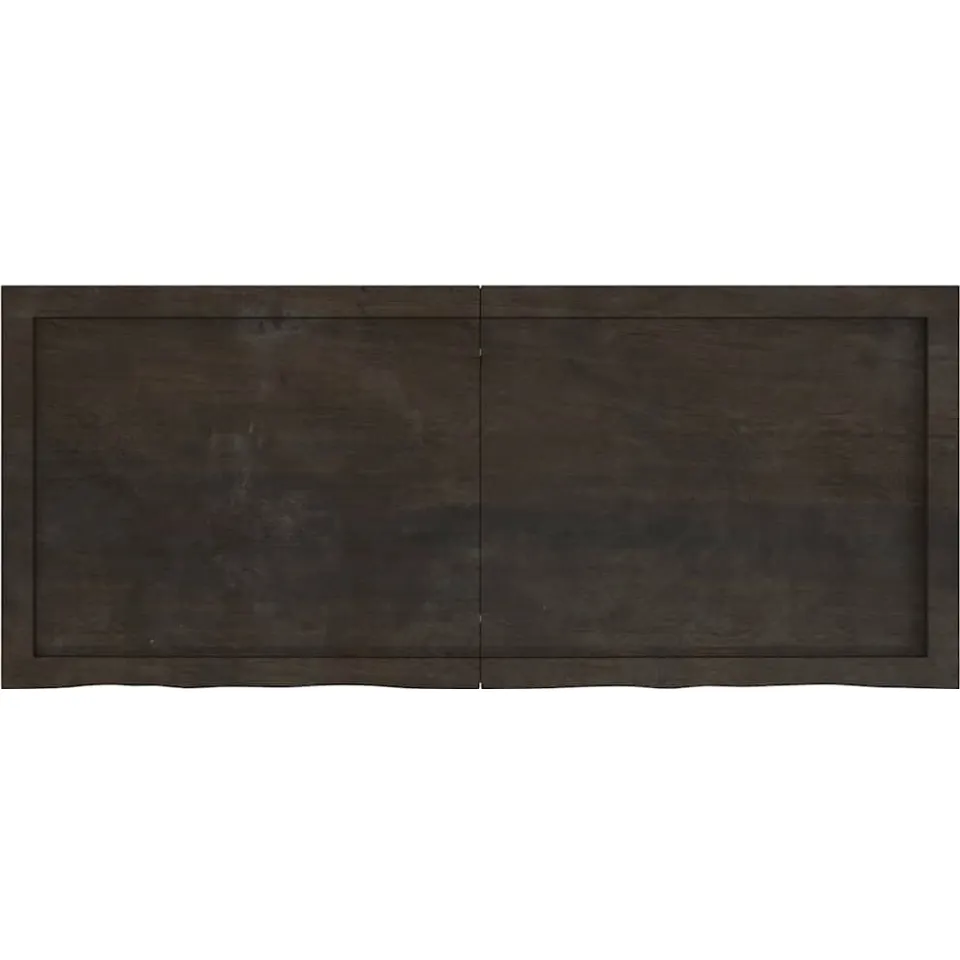 vidaXL Tafelblad 120x50x(2-4)cm behandeld eikenhout donkerbruin, foto 2