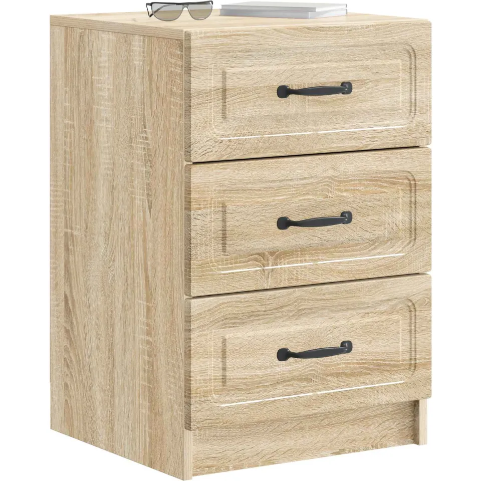 vidaXL Nachtkastje Sonoma Eiken 43 x 41 x 63,5 cm Bewerkt hout Bruin