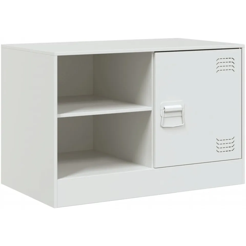 vidaXL Tv-meubel 67x39x44 cm staal wit