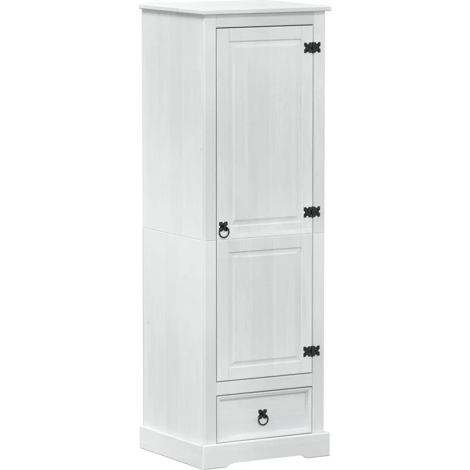 vidaXL Kasten Wit 55 x 50 x 170 cm Massief grenenhout, foto 3