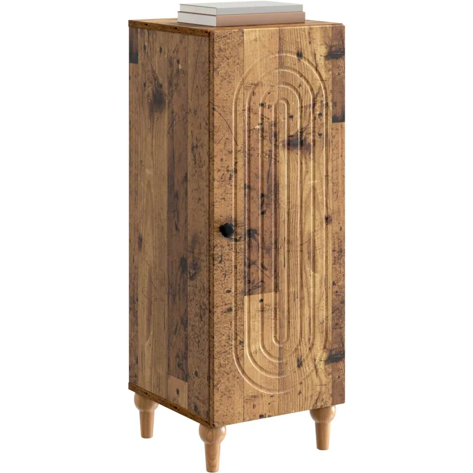 vidaXL Dressoir Oud hout 33 x 34,5 x 90 cm Bewerkt hout Bruin