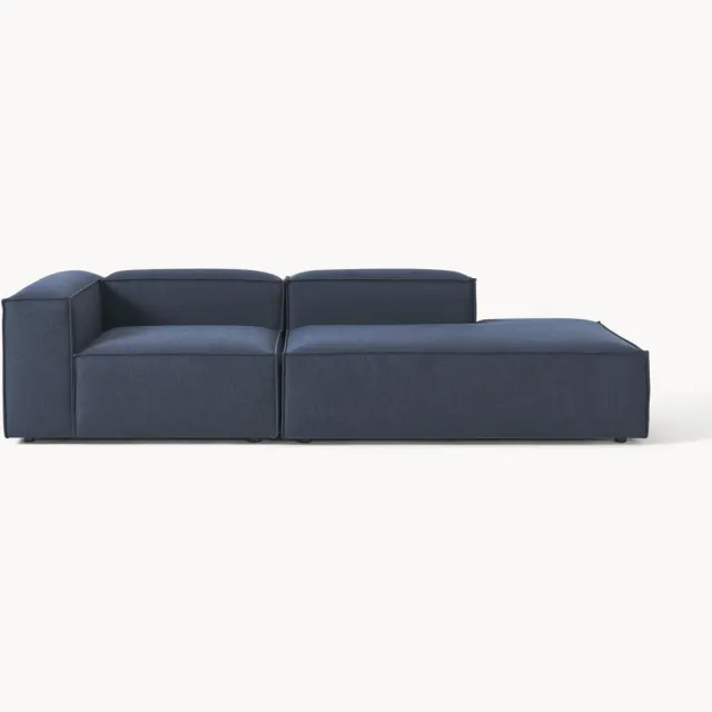 Westwing Collection Modulaire chaise longue Lennon blauw