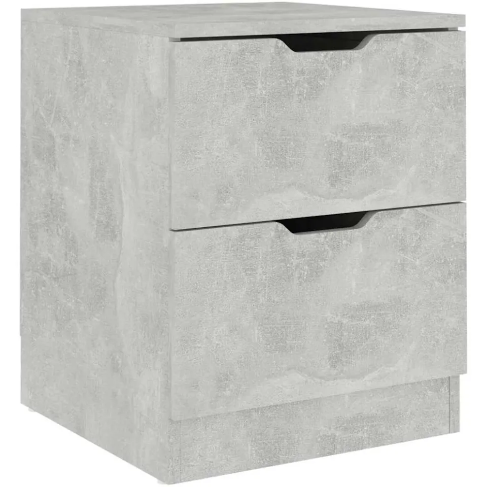 vidaXL Nachtkastje 40x40x50 cm bewerkt hout betongrijs grijs, foto 3