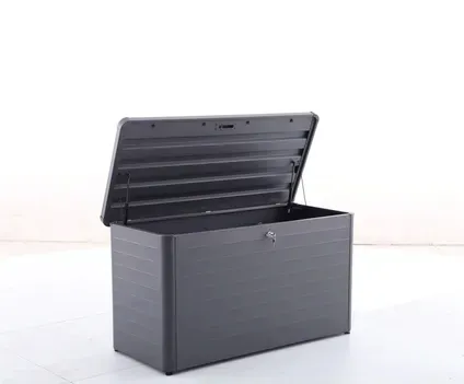Central Park - Praxis Eigen Merk Central Park Kussenbox Strongbox - Staal - Antraciet - 500l - 62x134x71cm Zwart