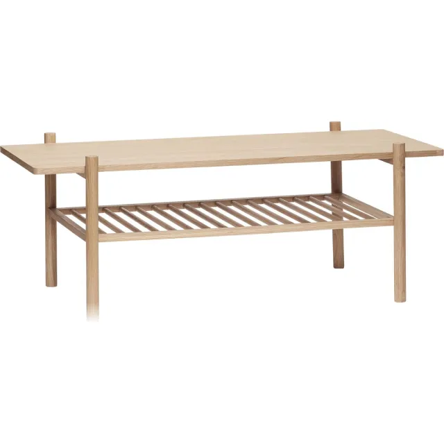 Hubsch Interior HÜBSCH INTERIOR - Vintage langwerpige salontafel, FSC® eiken - 120x57xh46 cm Naturel