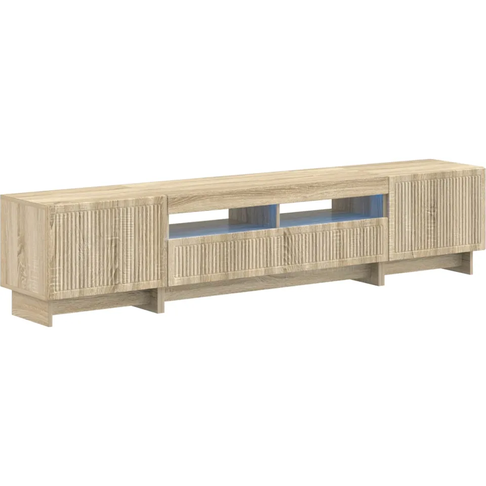 vidaXL 3-delige LED TV-kast EDE Sonoma Eiken Bewerkt hout Bruin