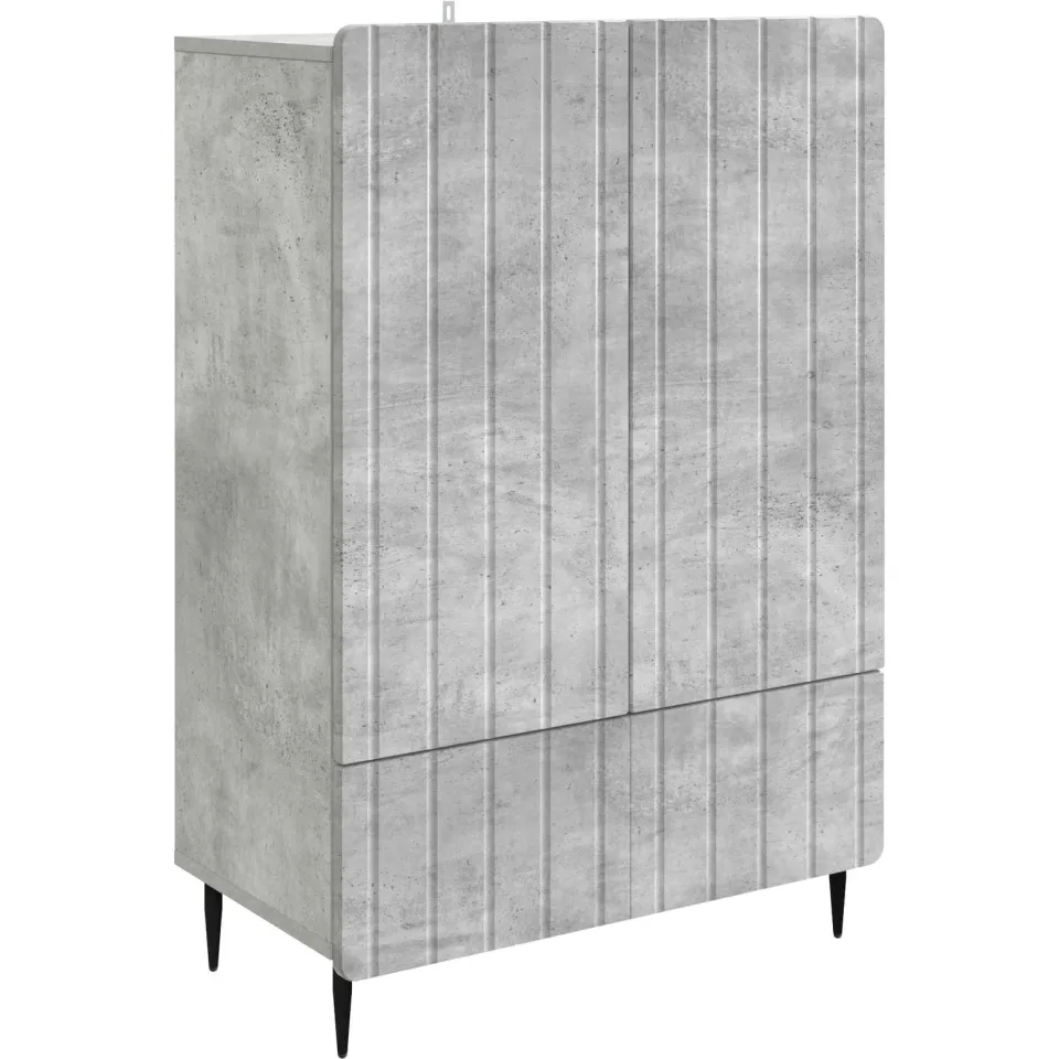 vidaXL Dressoir Betongrijs 66 x 34,5 x 97 cm Bewerkt hout
