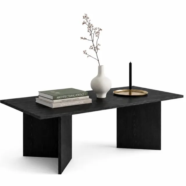 Acaza Salontafel - Koffietafel - 120 x 59 x 40 cm (L x B x H) - Hout - Salontafel Industrieel - Salontafel Zwart- Salontafel Rechthoekig