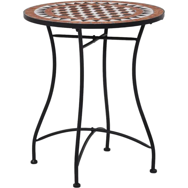 vidaXL Bistrotafel mozaïek 60 cm keramiek bruin