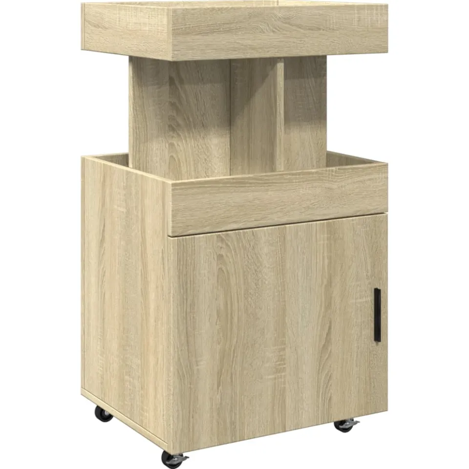 vidaXL Drankkar 50x41x89 cm bewerkt hout sonoma eikenkleurig, foto 4