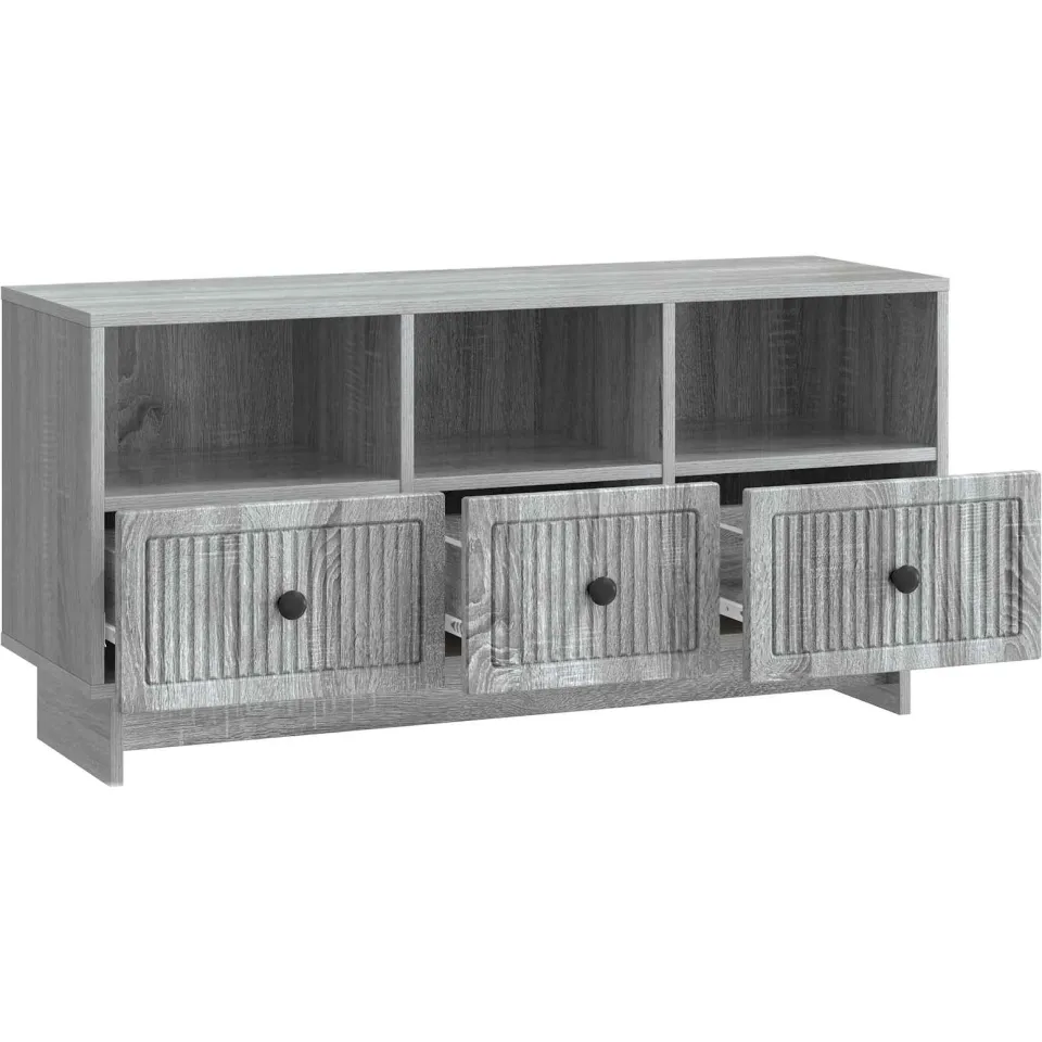 vidaXL TV-kast met lade Grijs sonoma 102 x 34,5 x 50 cm Bewerkt hout, foto 4