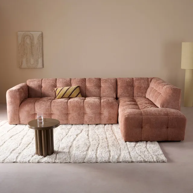 NOUS Living hoekbank rechts Lina - roze, foto 2