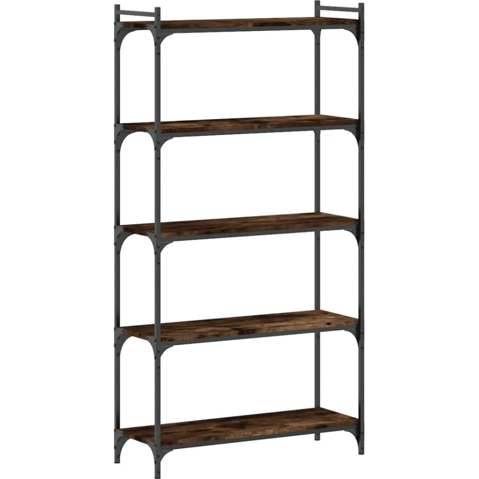 vidaXL Boekenkast 5-laags 80x30x154 cm bewerkt hout gerookt eikenkleur, foto 3