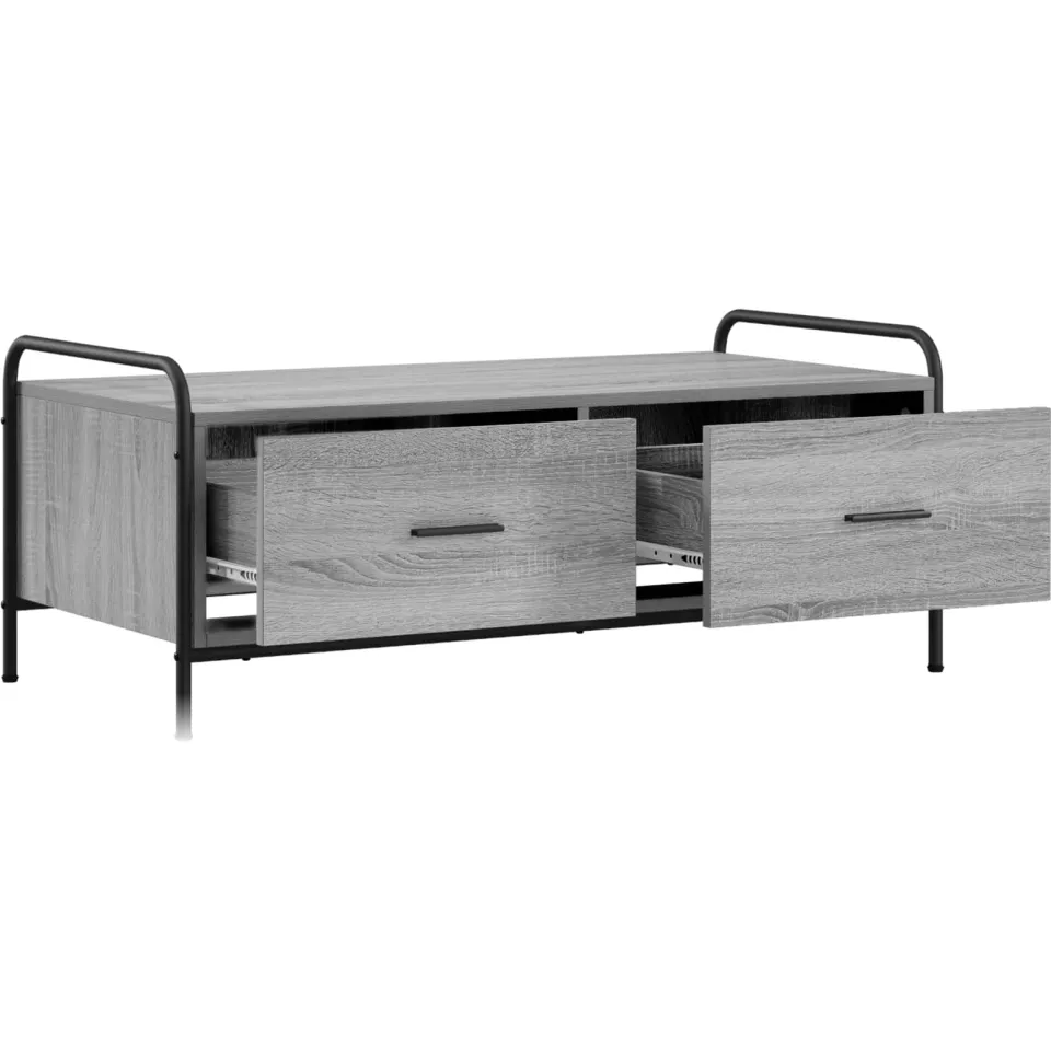 vidaXL Salontafel Grijs Sonoma 99,5 x 49 x 41 cm Bewerkt hout