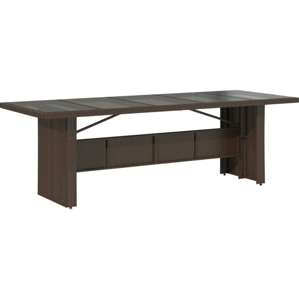 vidaXL 9-delige Bistroset met kussens poly rattan bruin, foto 4