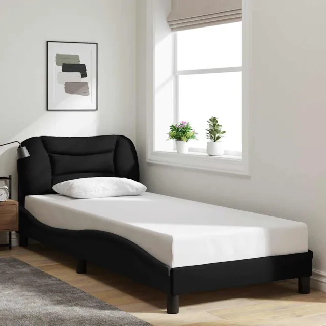 vidaXL Bedframe zonder matras "Hvar" 90x190 cm stof zwart