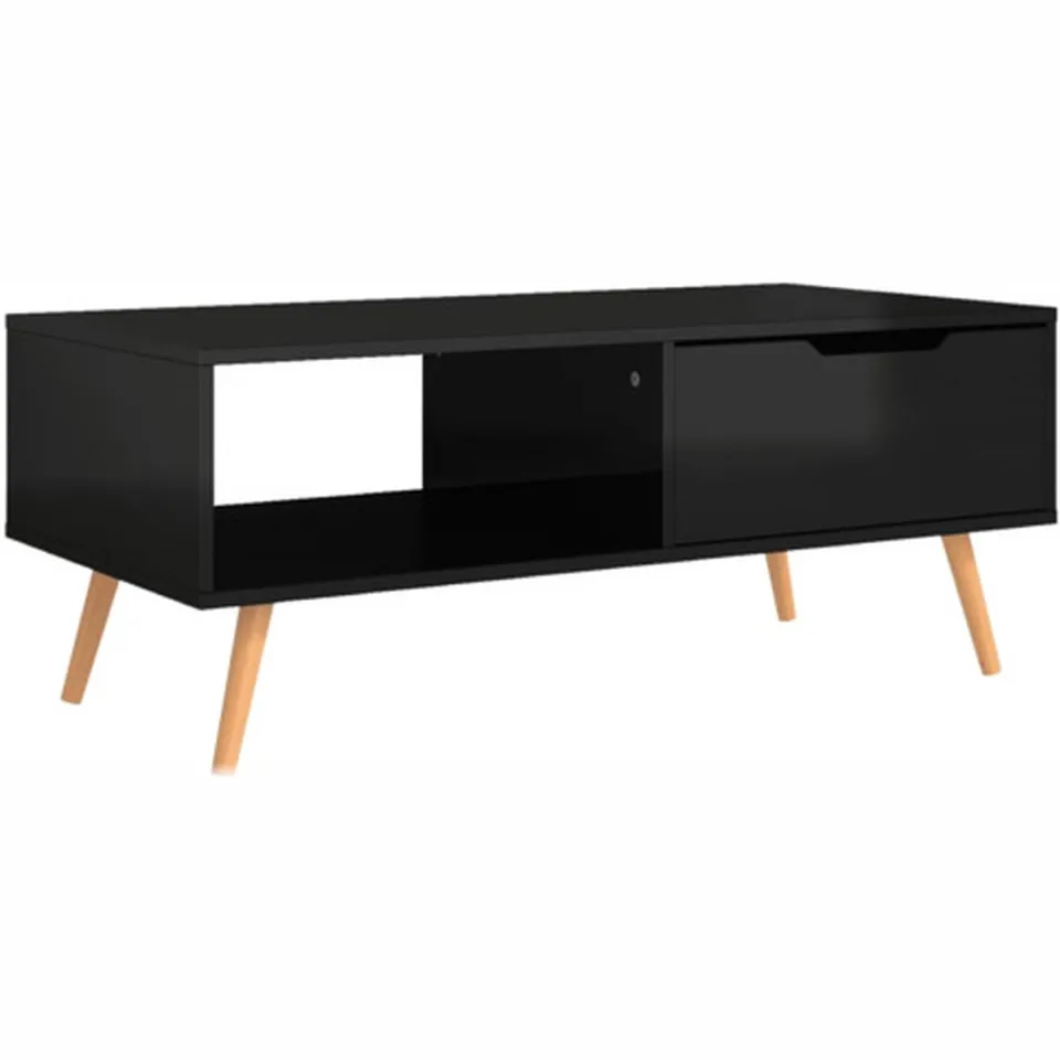 vidaXL Salontafel 100x49,5x43 cm bewerkt hout hoogglans zwart, foto 3