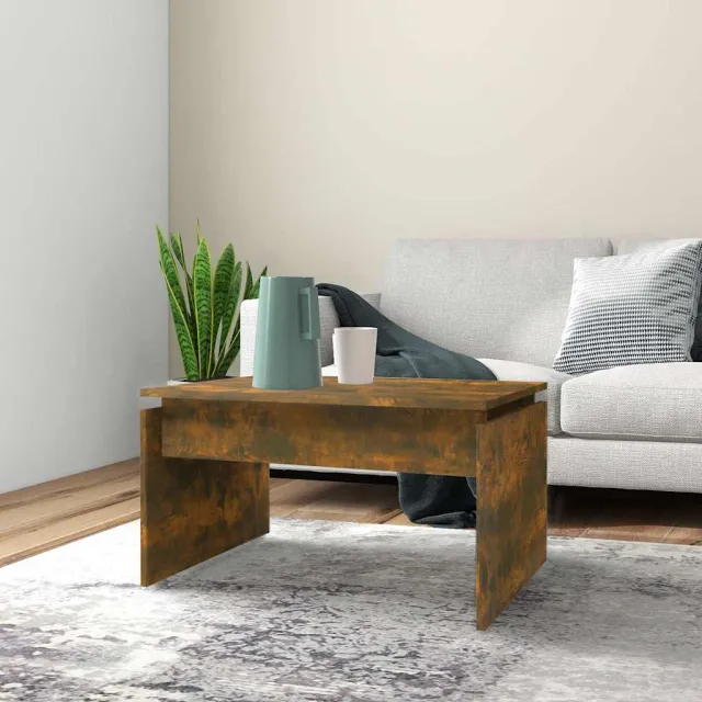 vidaXL Salontafel 68x50x38 cm bewerkt hout gerookt eikenkleurig, foto 2