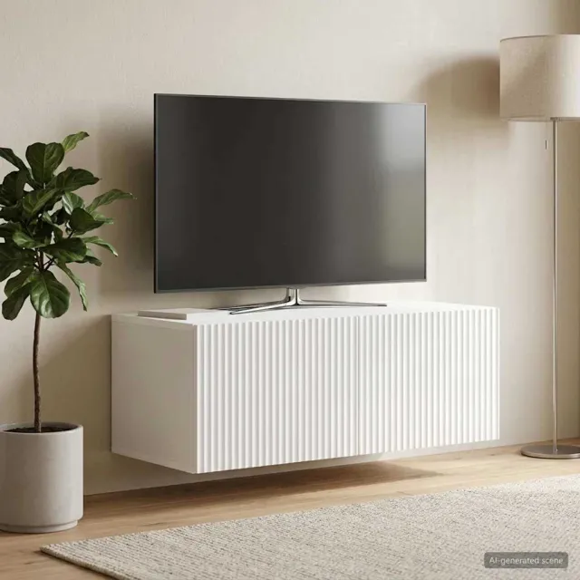 vidaXL Wandbeugel TV-kast Wit 78,5 x 41 x 30 cm Bewerkt hout