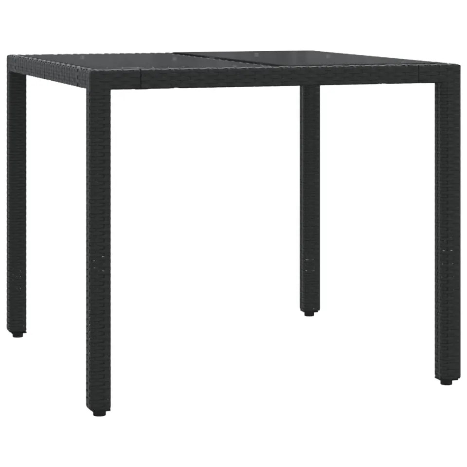 vidaXL 3-delige Bistroset met kussens poly rattan zwart, foto 4