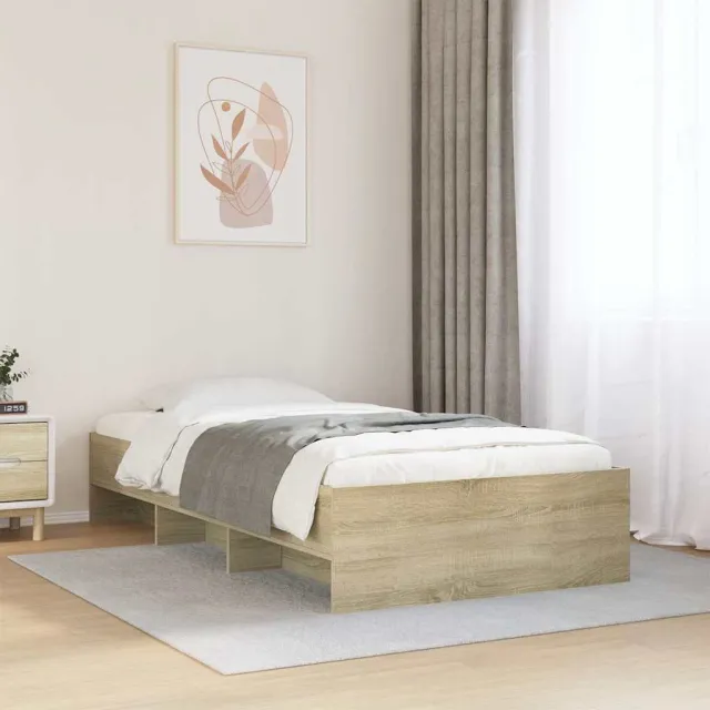 vidaXL Bedframe zonder matras hout sonoma eikenkleurig 100x200 cm