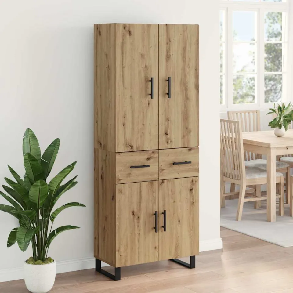 vidaXL Hoge kast 2 st Artisan Eiken 69,5 x 34 x 180 cm, foto 3