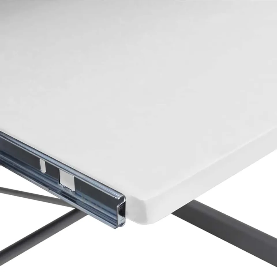 vidaXL Hoekbureau 132x112x99 cm bewerkt hout wit, foto 4