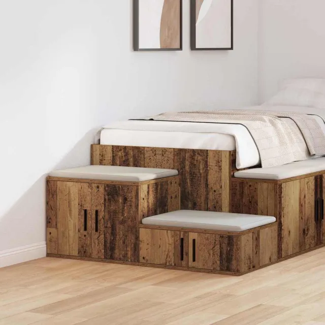 vidaXL Opbergkast 2 st Oudhout 103 x 41 x 40 cm Bewerkt hout bruin, foto 2