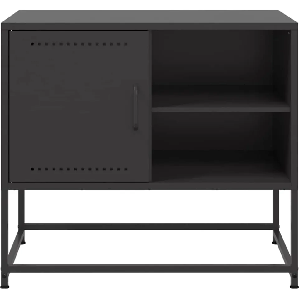 vidaXL Tv-meubel 68x39x60,5 cm staal zwart, foto 4