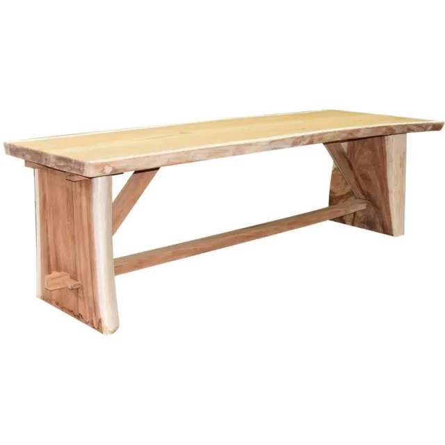 AVH-Collectie Boomstamtafel 260x70-80xH77,5 cm – bladdikte 6 cm geschoord Bruin / Terre
