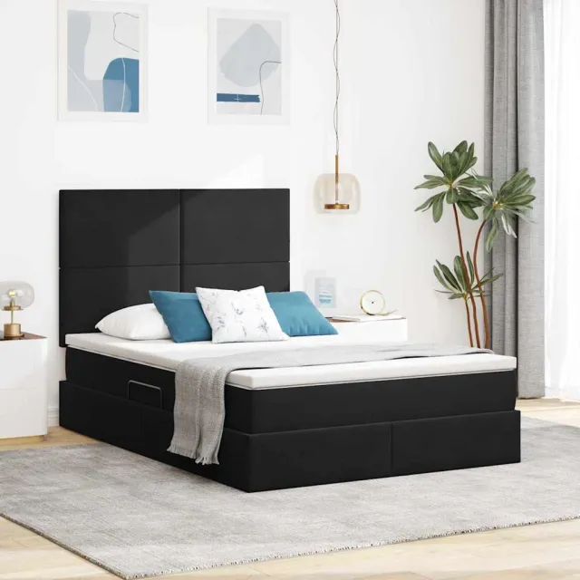 vidaXL Opslag bed met matras Donkergroen 140 x 200 cm Fluweel