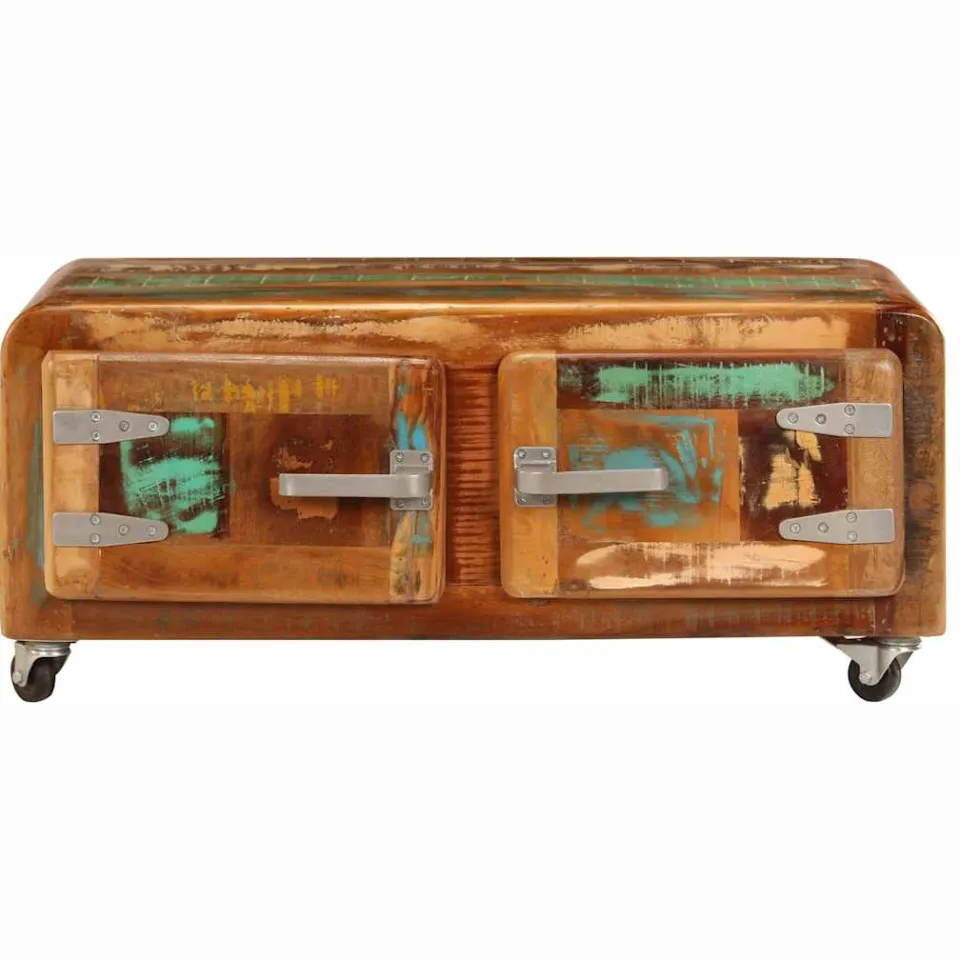 vidaXL Salontafel 85x55x40 cm massief gerecycled hout meerkleurig, foto 2