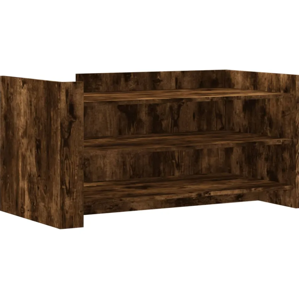 vidaXL Salontafel 100x50x50 cm bewerkt hout gerookt eikenkleurig, foto 3