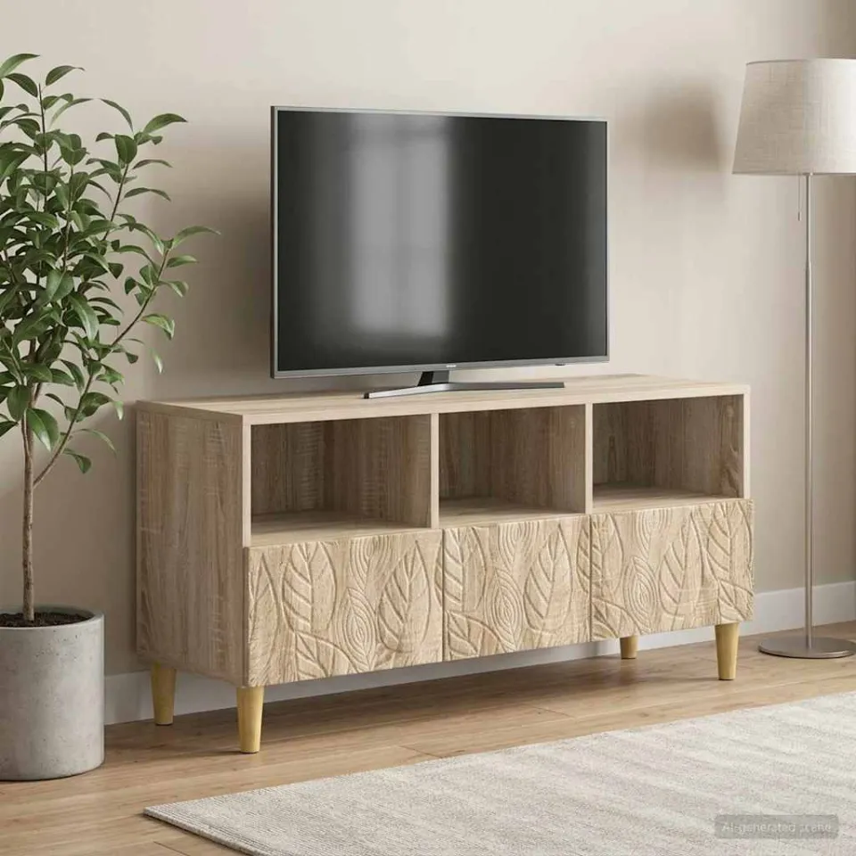 vidaXL TV-kast 102 x 34,5 x 50 cm Sonoma Eiken Bewerkt hout, foto 3